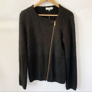 Calvin Klein sweater size M Asymmetrical Zip black